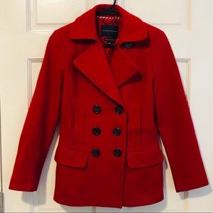 Authentic Banana Republic Red Peacoat